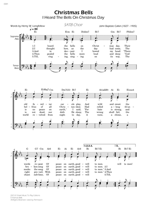 Christmas Bells - SATB Choir - W/Chords