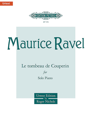 Book cover for Le tombeau de Couperin for Piano
