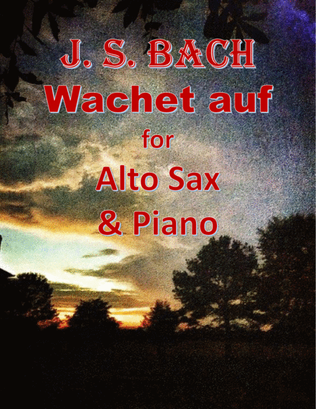 Book cover for Bach: Wachet auf for Alto Sax & Piano