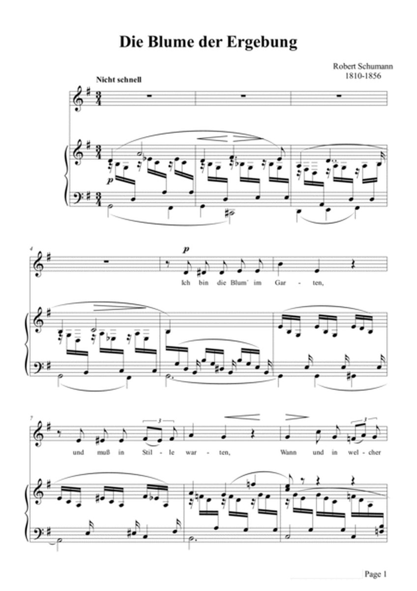 Schumann-Die Blume der Ergebung,Op.83 No.2 in G Major
