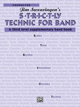 Book cover for S*t*r*i*c*t-ly [Strictly] Technic for Band (A Third Level Supplementary Band Book)