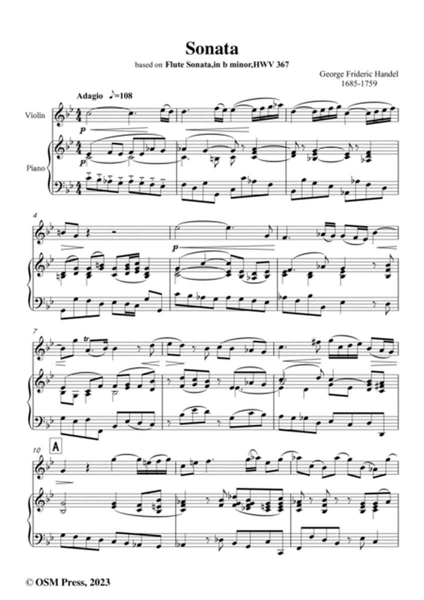 Handel-Sonata,for Violin and Piano by George Frideric Handel Violin Solo - Digital Sheet Music
