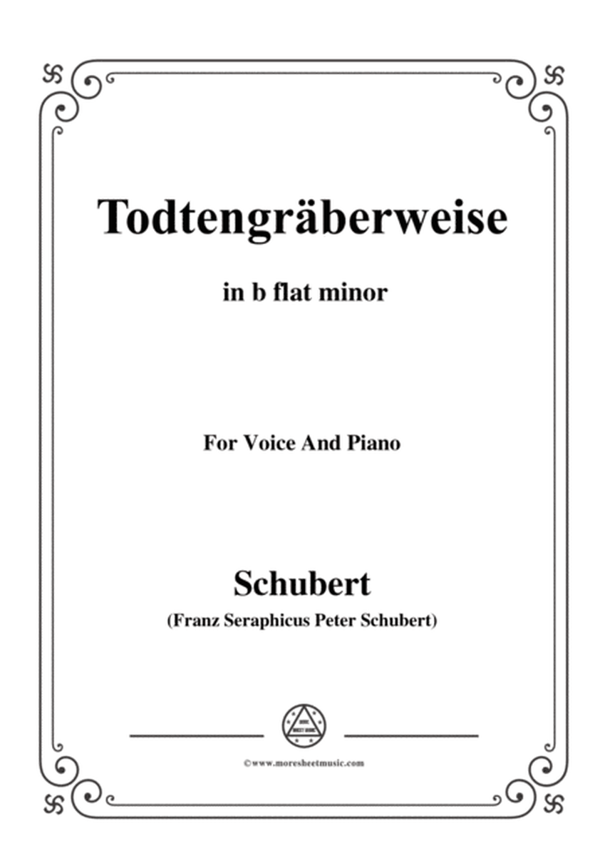 Schubert-Todtengräberweise(Gravedigger's Song),D.869,in b flat minor,for Voice&Piano image number null