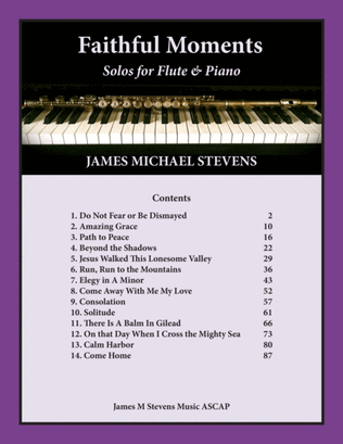 Book cover for Faithful Moments - Flute & Piano Book