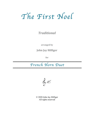 Book cover for The First Noel for French Horn Duet