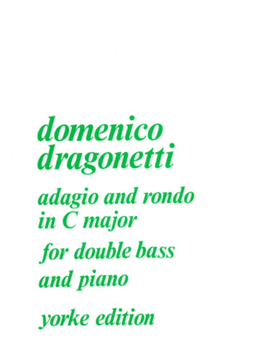 Adagio and Rondo in C. DB and Pf