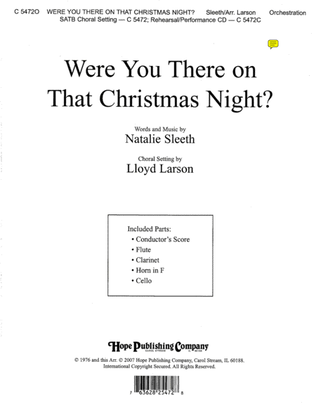 Book cover for Were You There on That Christmas Night?