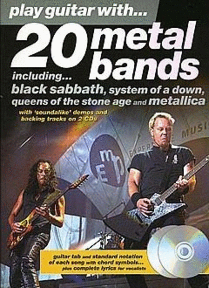 Play Guitar With 20 Metal Bands Tab Book/CD