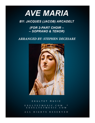 Book cover for Ave Maria (for 2-part choir - (Soprano & Tenor)