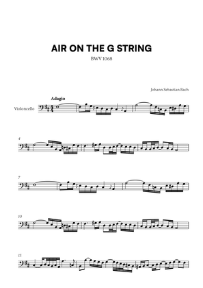 Johann Sebastian Bach - Air on the G String (for Cello Solo)