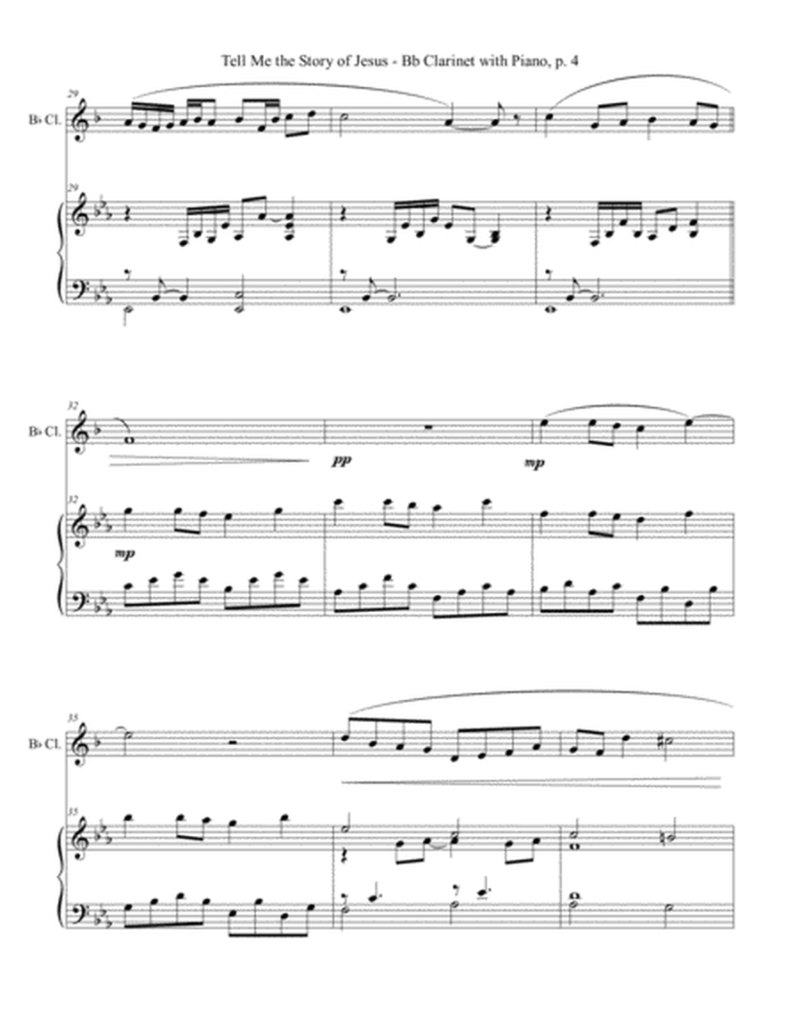 TELL ME THE STORY OF JESUS (for Bb Clarinet and Piano with Score/Part) image number null