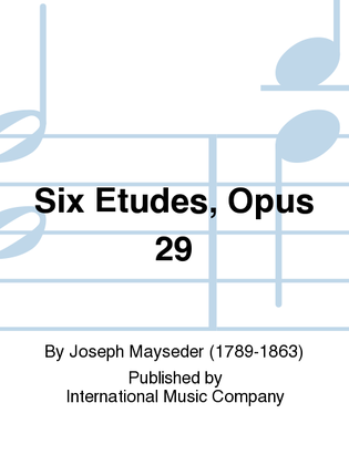 Book cover for Six Etudes, Opus 29
