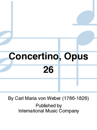 Book cover for Concertino, Opus 26