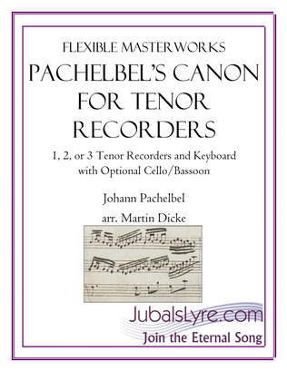 Book cover for Canon (Tenor Recorder and Keyboard)