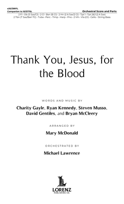 Book cover for Thank You, Jesus, For the Blood - Downloadable Orchestral Score and Parts
