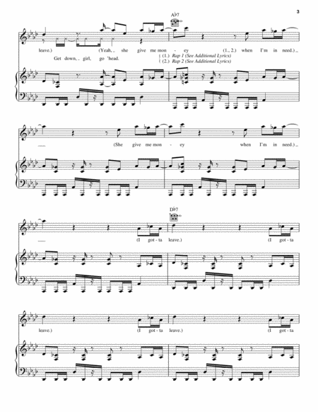 Gold Digger sheet music for piano solo (PDF-interactive)