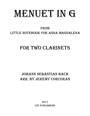 Menuet in G for Two Clarinets