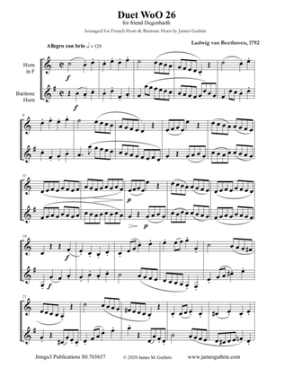 Beethoven: Duet WoO 26 for French Horn & Baritone Horn