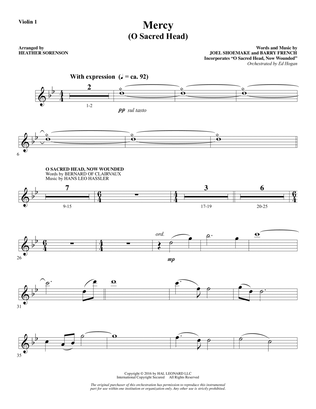 Book cover for Mercy (O Sacred Head) - Violin 1