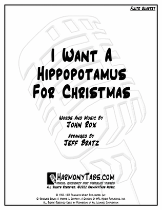 Book cover for I Want A Hippopotamus For Christmas (Hippo The Hero)