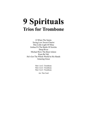 Book cover for 9 Spirituals, Trios For Trumpet, Trumpet And Trombone