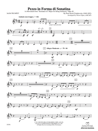 Book cover for Pezzo in forma di Sonatina: 3rd B-flat Trumpet