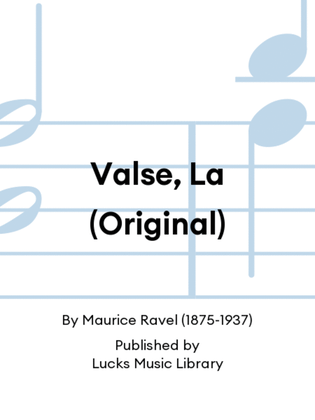Book cover for Valse, La (Original)