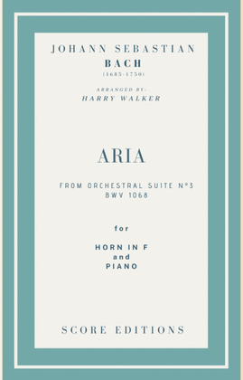 Book cover for Bach Air from Suite No.3 (for Horn in F and Piano)