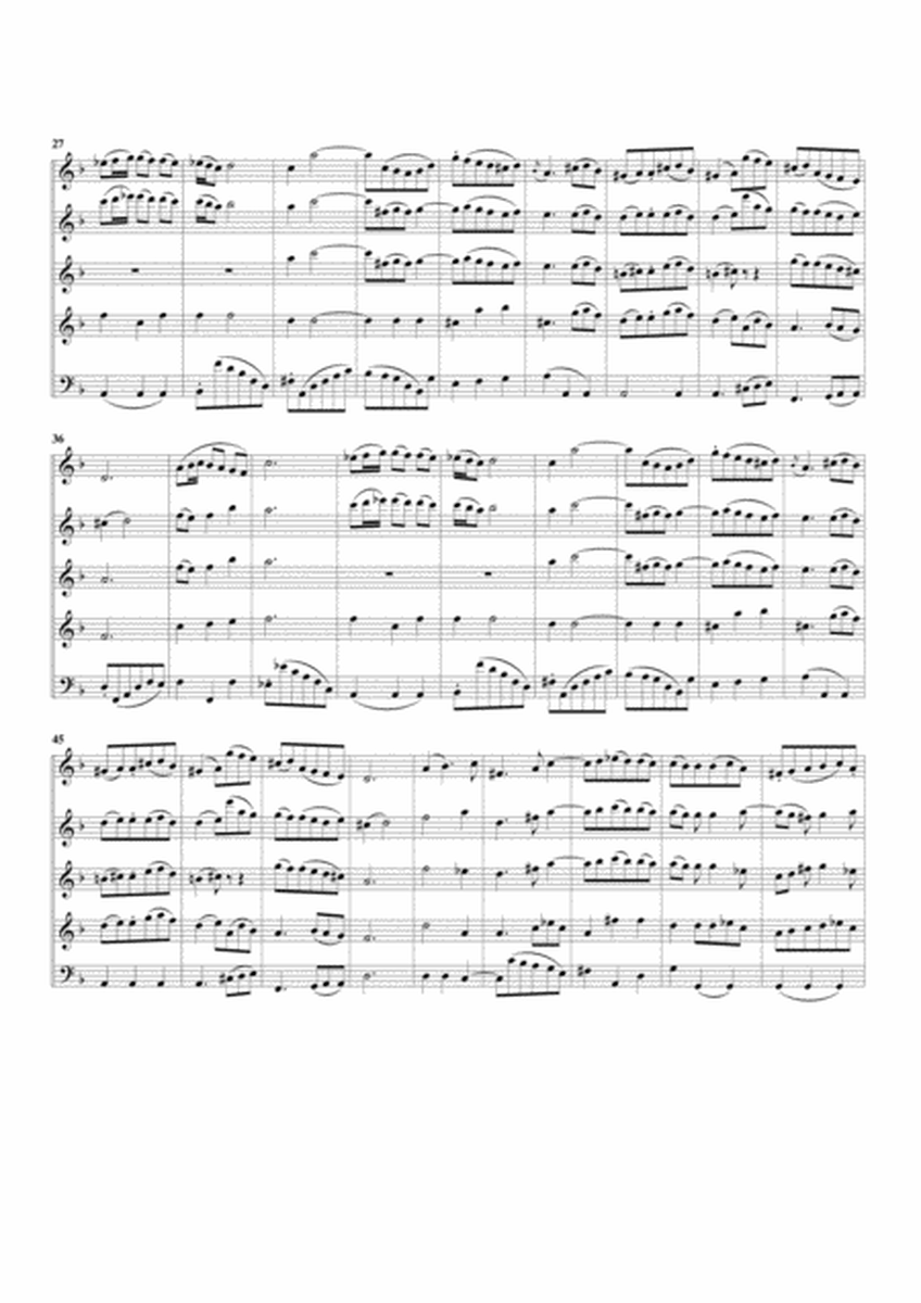 Coro: Wir setzen uns mit Traenen nieder from Matthaeuspassion, BWV 244 (arrangement for 5 recorders)