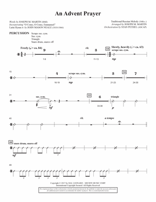 An Advent Prayer (Consort) - Percussion