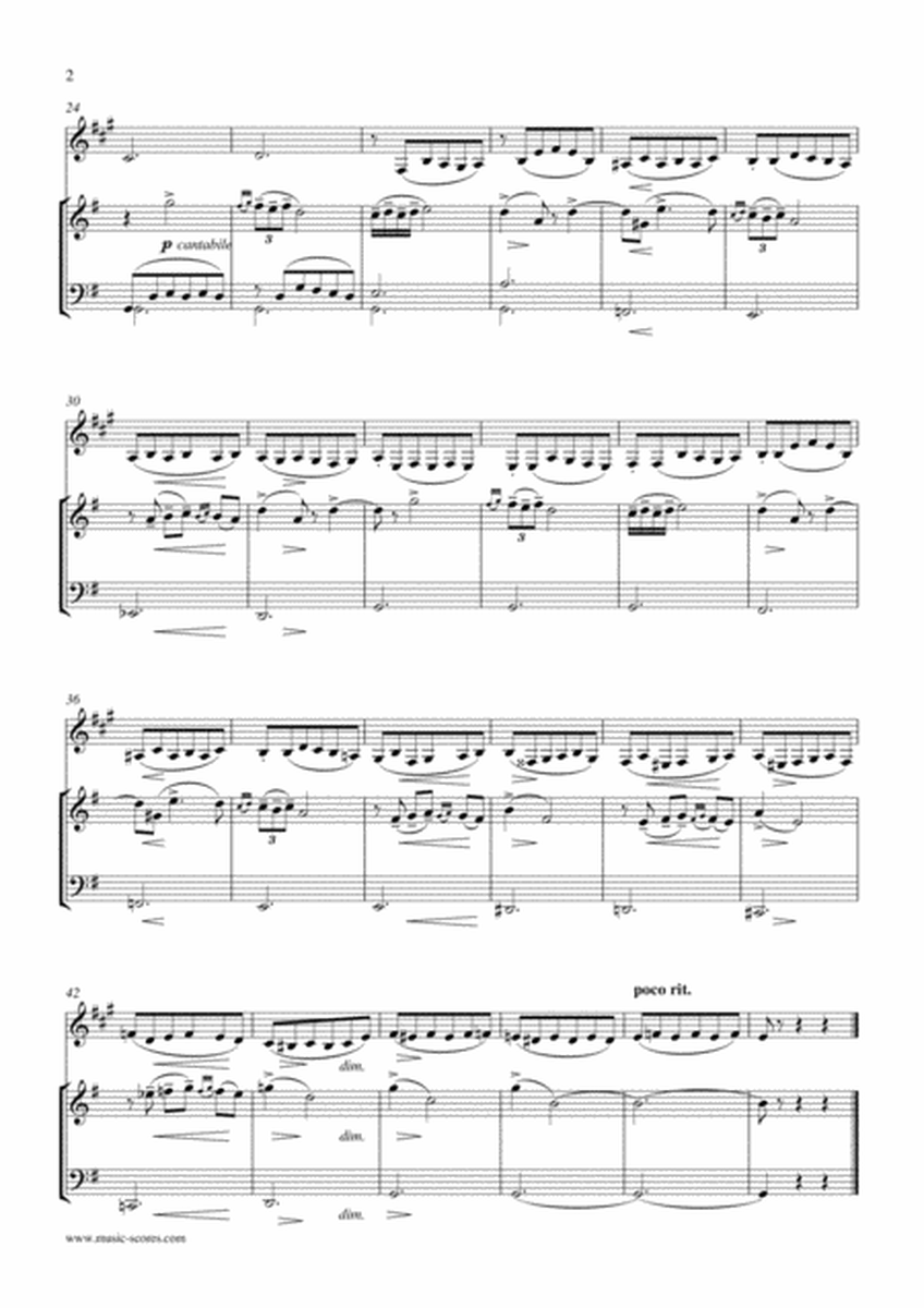 Notturno from Quartet No. 2: Trio - Clarinet, Violin and Cello. image number null