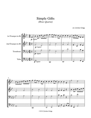 Book cover for Simple Gifts (Brass Quartet)