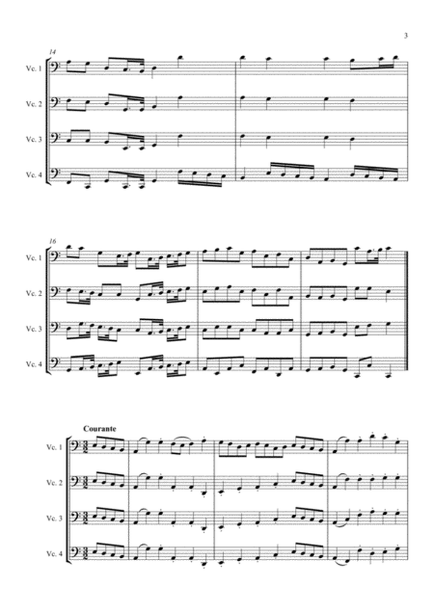 Suite für 4 Celli in reinem C-Dur - Score & Parts