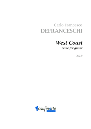 Book cover for Carlo Francesco Defranceschi: WEST COAST (Suite for guitar) (ES-22-060)