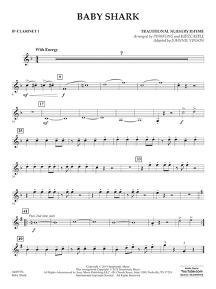 Book cover for Baby Shark (arr. Johnnie Vinson) - Bb Clarinet 1