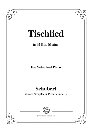 Book cover for Schubert-Tischlied,Op.118 No.3,in B flat Major,for Voice&Piano