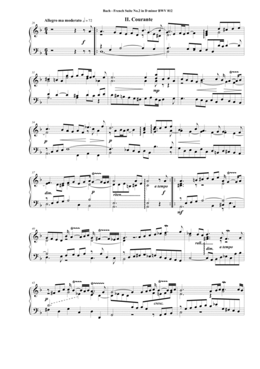 Bach - French Suite No.1 in D minor BWV 812 for Piano image number null