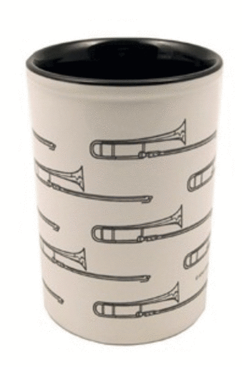 Pencil Cup Trombone Ceramic