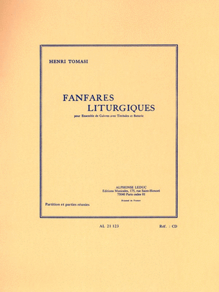 Book cover for Liturgical Fanfares, For Brass Ensemble, Timpani And Drums