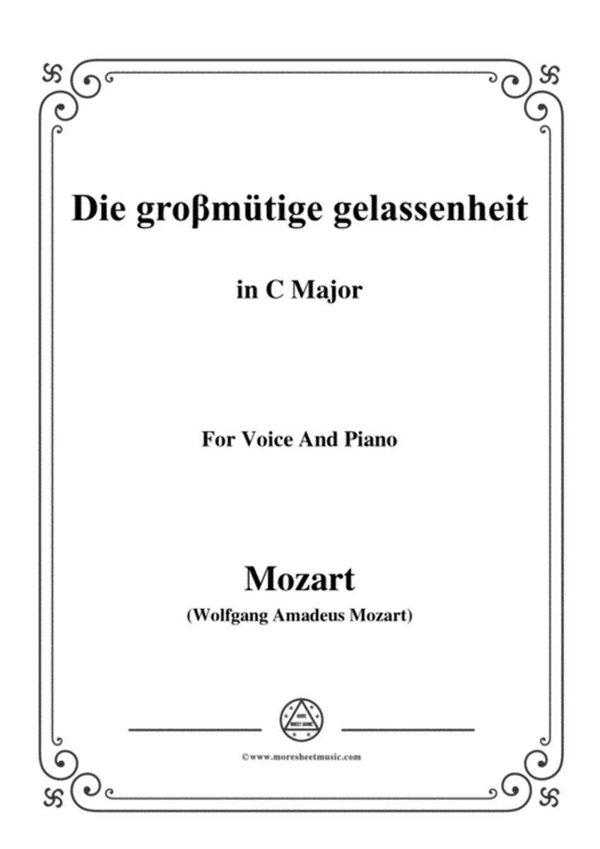 Mozart-Die groβmütige gelassenheit,in C Major,for Voice and Piano image number null