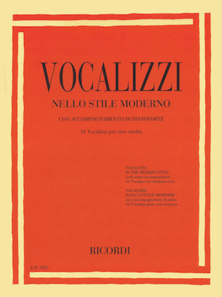 Book cover for Vocalises in the Modern Style [Vocalizzi Nello Stile Moderno]