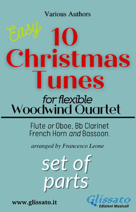 Book cover for 10 easy Christmas Tunes - Flex Woodwind Quartet (set of parts)