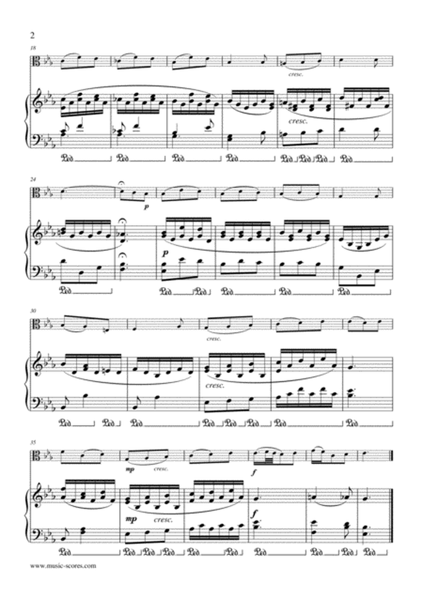 Marble Halls, from "The Bohemian Girl" - Viola and Piano image number null