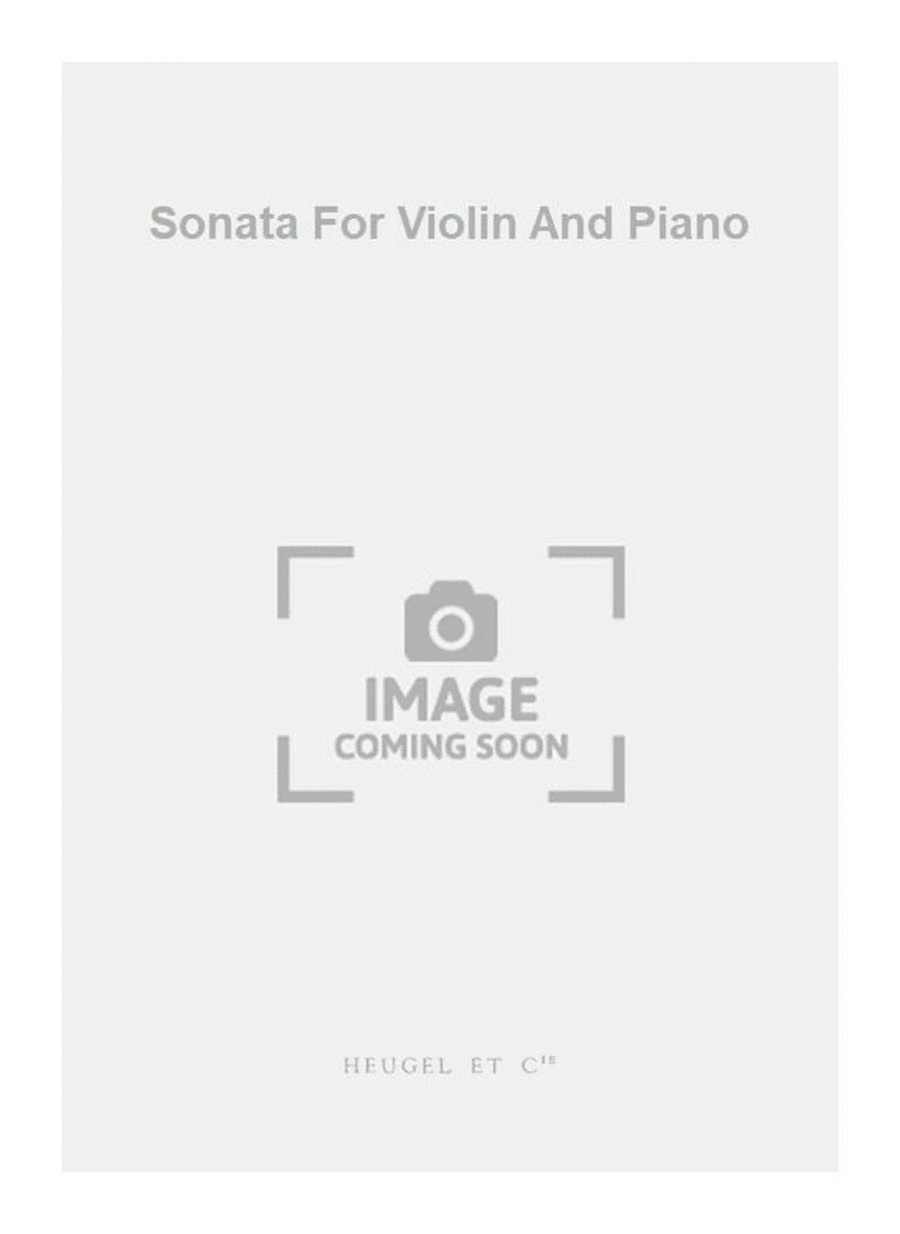 Sonata For Violin And Piano