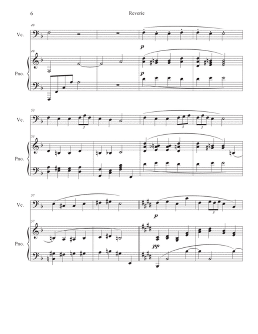 Reverie for Cello Solo with Piano Accompaniment image number null