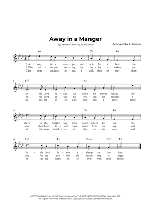 Book cover for Away in a Manger (Key of A-Flat Major)