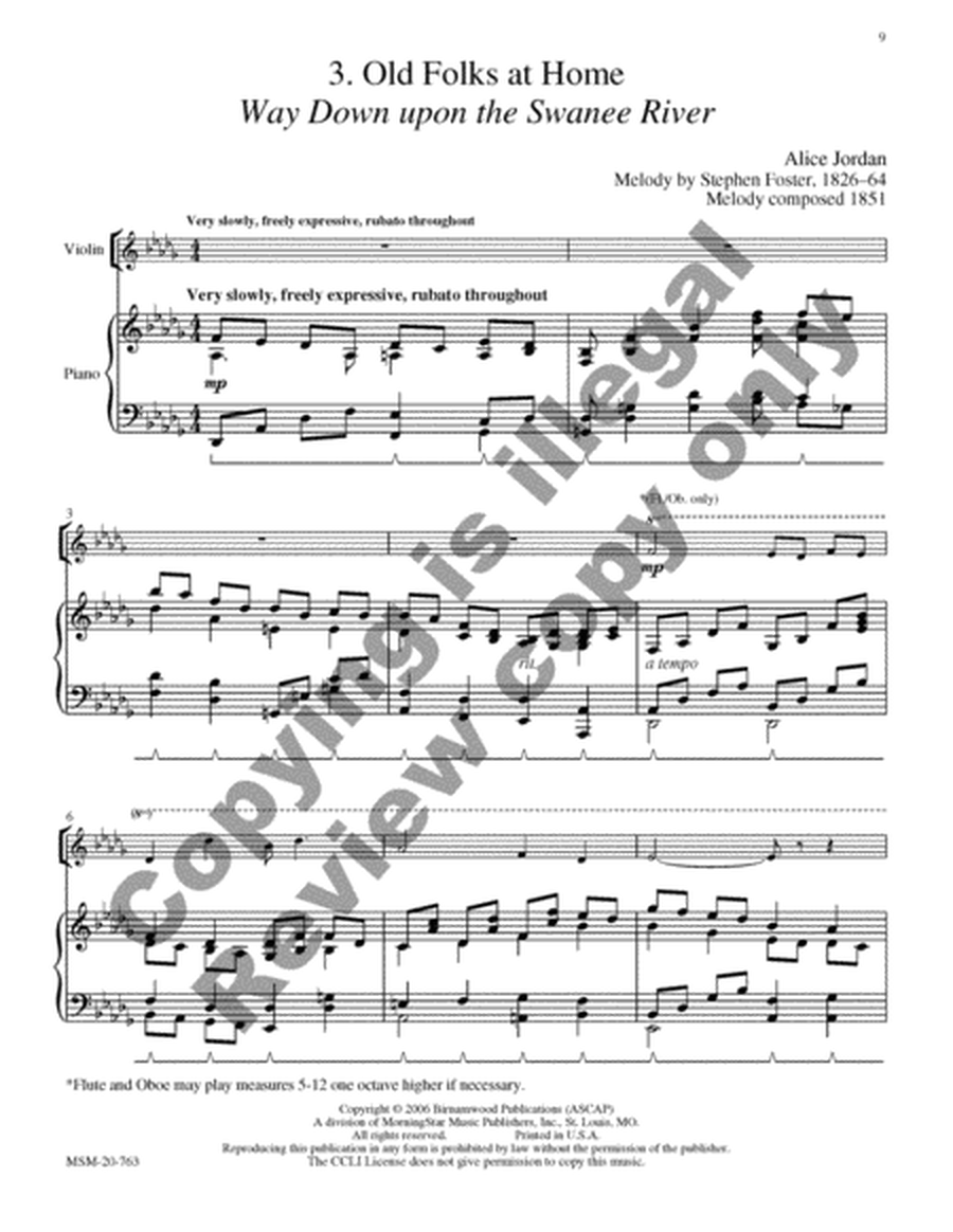 An American Suite for Violin and Piano image number null