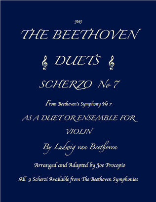 THE BEETHOVEN DUETS FOR VIOLIN SCHERZO NO 7