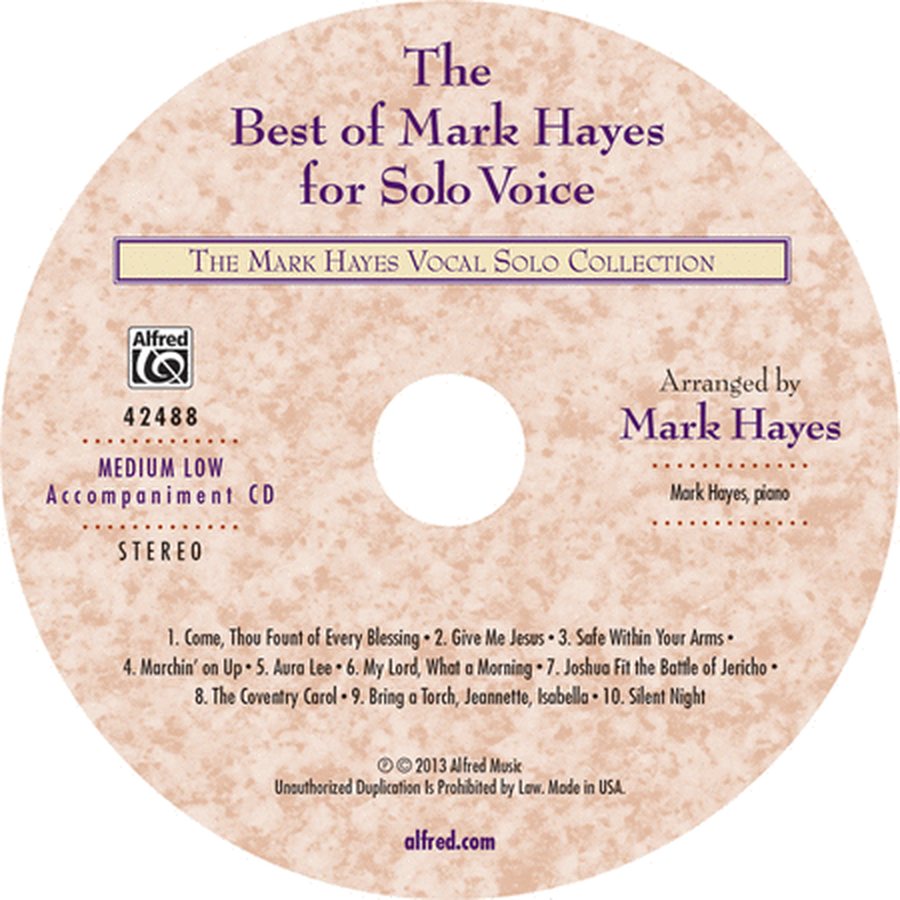 The Best of Mark Hayes for Solo Voice (For Concerts, Contests, Recitals, and Worship) image number null