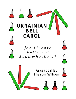 Book cover for Ukrainian Bell Carol (for 13-note Bells and Boomwhackers with Black and White Notes)